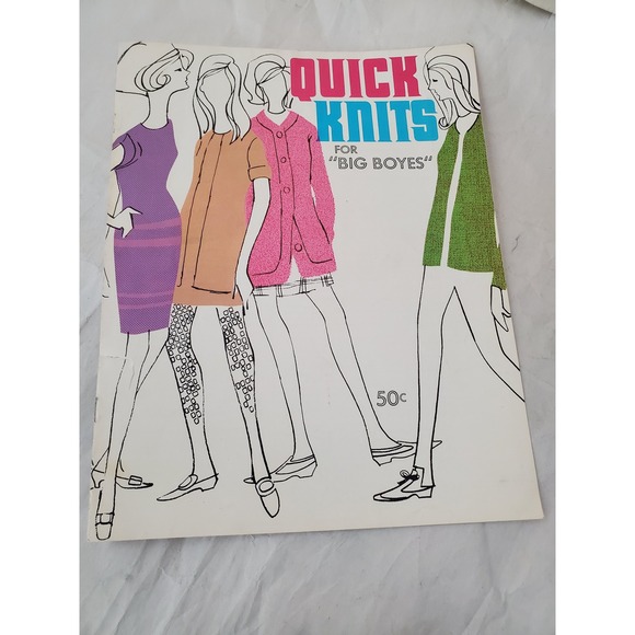 Boye Other - Vintage 1967 Boye Quick Knits for Big Boyes Knitting Pattern Booklet 60s Fashion